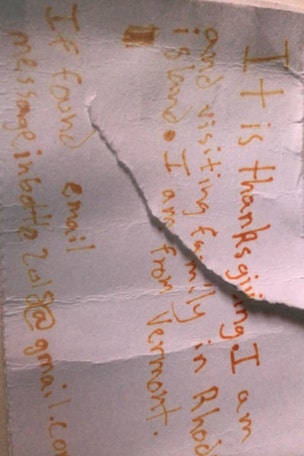 Message in a bottle CROSSES Atlantic