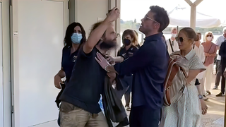 Affleck gets physical to protect JLo from aggressive fan