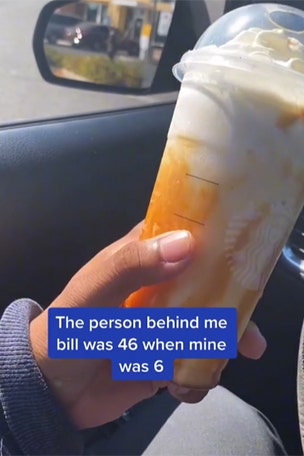 Drive-thru customer does WHAT?