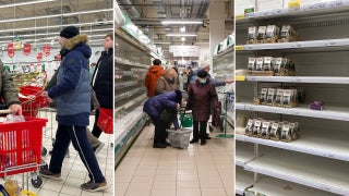 Russians fearing food shortages rush to stores as brutal invasion tanks economy