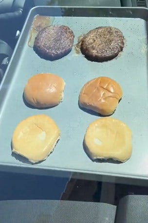 Man COOKS inside his car