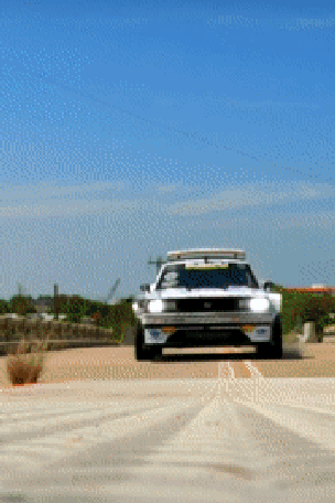 Daredevil driver JUMPS helicopter