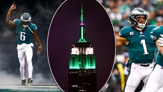 Empire State Building lights up green to support Eagles and creates firestorm