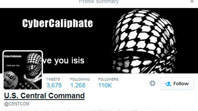Centcom Twitter appears hacked by ISIS