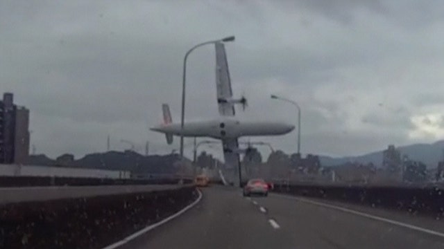 Taiwan plane crashes into river