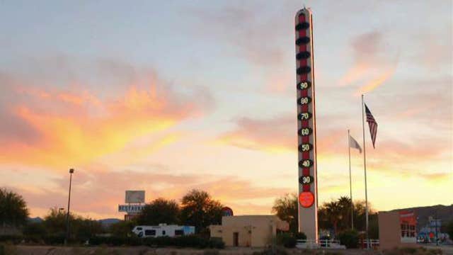 The world’s tallest thermometer in the ‘Gateway to Death Valley’