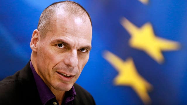 Greece finance minister gives the finger to Germany?