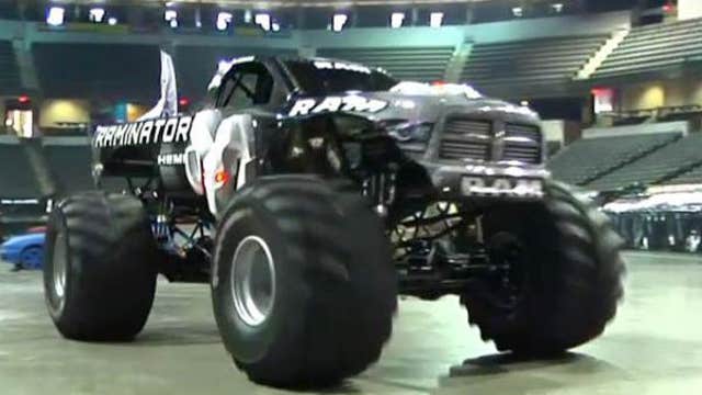 Crushing cars at the Monster Truck Nationals