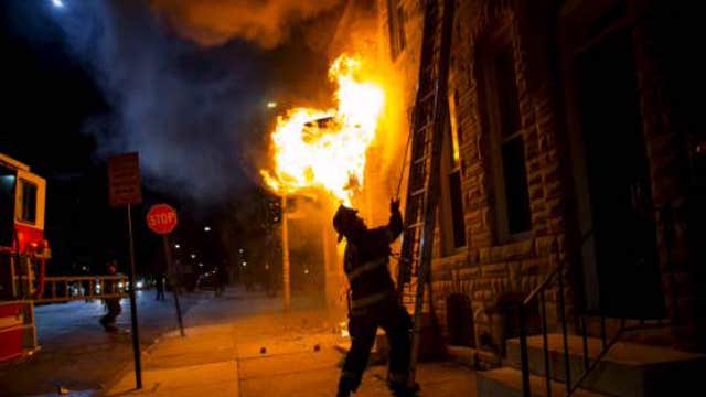 Riots, fires break out in Baltimore after Freddie Gray’s funeral