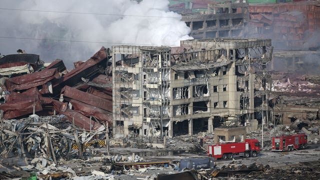 Devastation from the China blast zone 