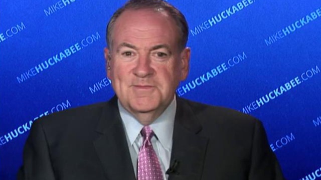 Republican presidential candidate Mike Huckabee on President Obama’s focus on climate change rather than terrorism.