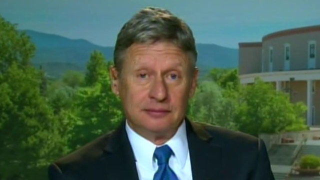 Former Governor Gary Johnson,(R-N.M.), announces his run for presidency on the Libertarian ticket.