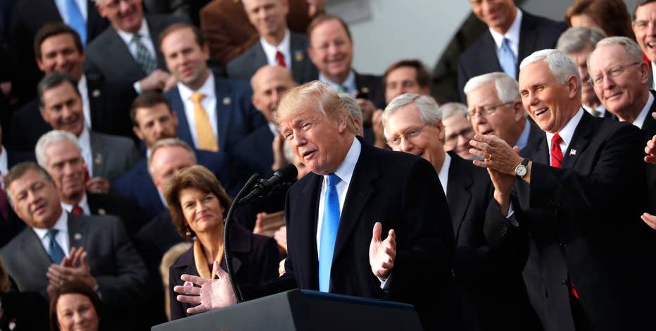 President Donald Trump addresses Congress passing tax reform in a GOP victory lap celebrating the legislation.
