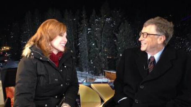 Microsoft chairman Bill Gates weighs in on the global economy at the World Economic Forum.