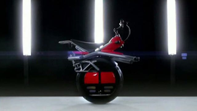 All-electric one-wheeled motorcycle tops out at 10 MPH