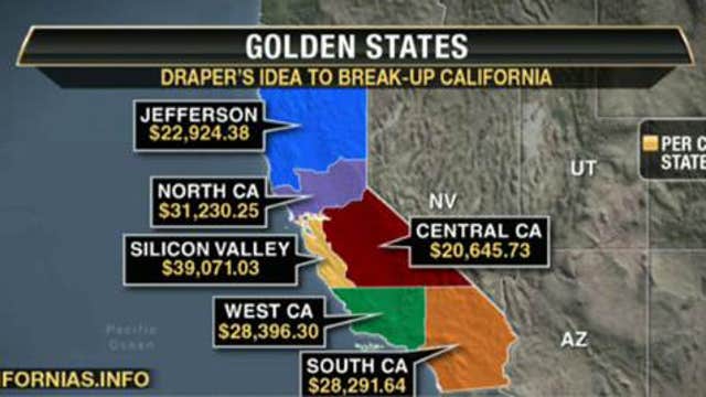 Plan to Break California into six states