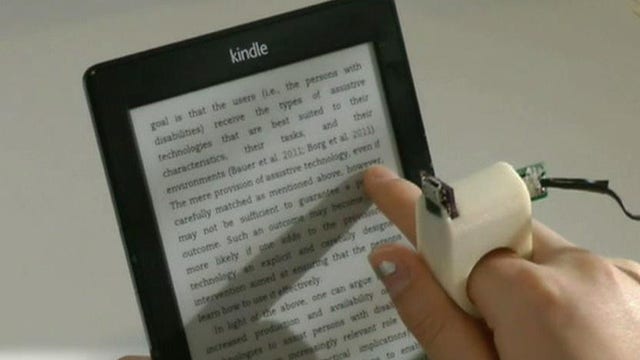 Wearable device helps you read with your finger