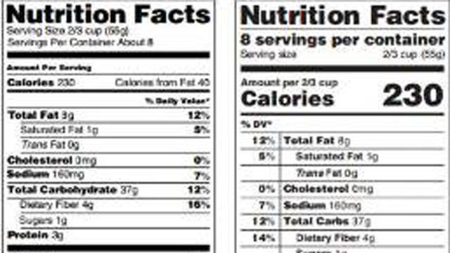 FDA pushes to revamp nutrition labels