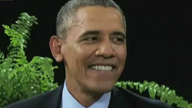 President uses humor to market ObamaCare