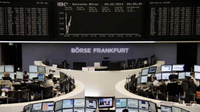 European markets lower on ECB interest rate decision