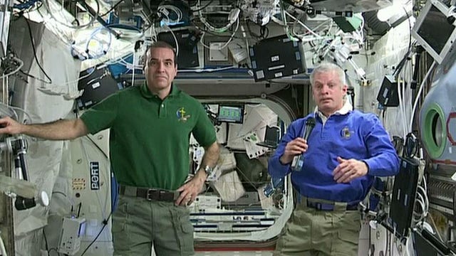 Maria Bartiromo chats with NASA astronauts in space