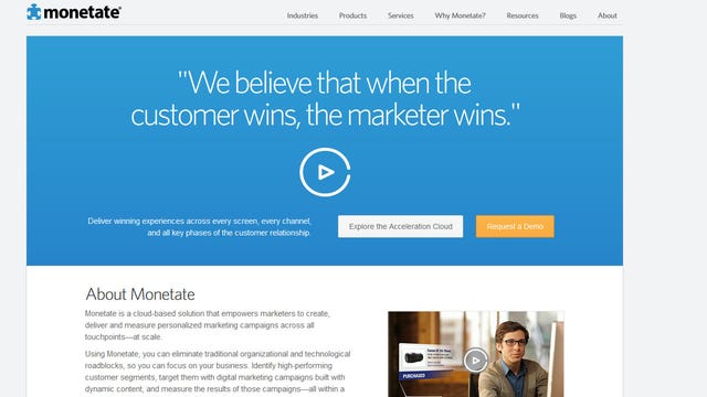 Monetate helps to empower marketers