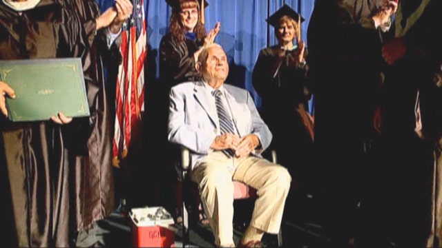 WWII veteran receives his high school diploma