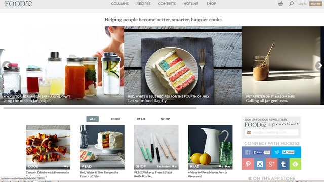 Food52 mixes content and commerce