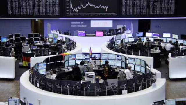 European shares climb