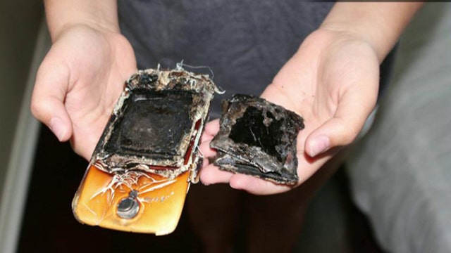 Girl’s cell phone burnt to a crisp