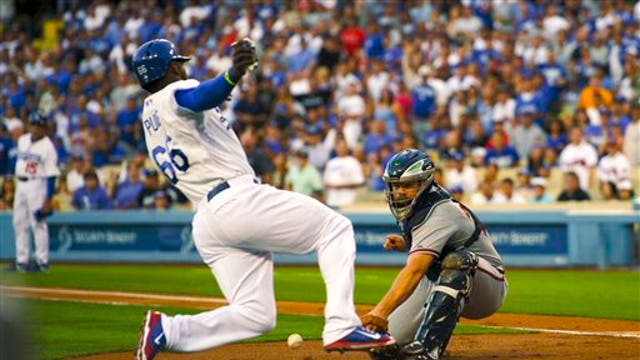 L.A. Dodgers fans in the dark
