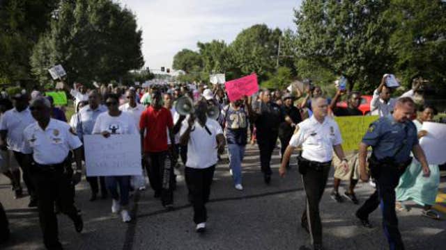 Peaceful protests replace unrest in Ferguson, Missouri