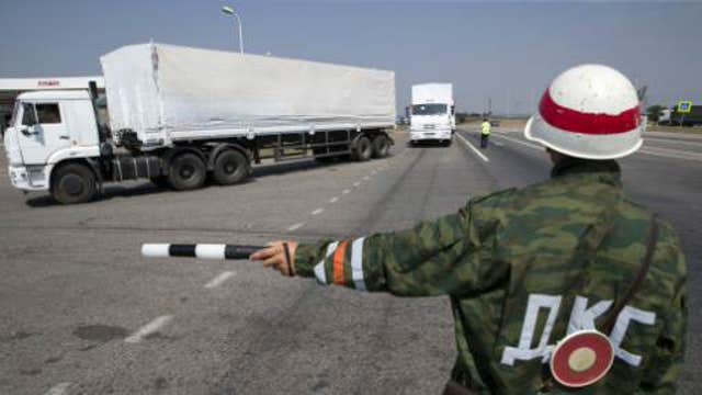 Dow roiled by reports of Ukraine attacking Russian convoy