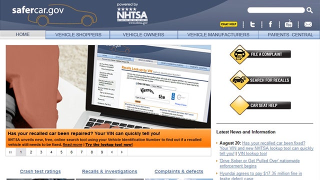 NHTSA launches a new database to check on recalls