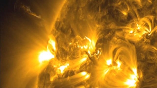 Massive solar storm hitting the Earth