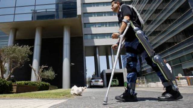 Live demonstration of exoskeleton that helps people with paralysis walk again