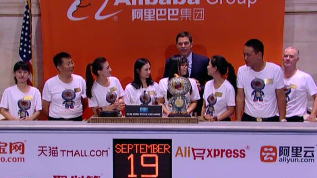 Alibaba rings the opening bell