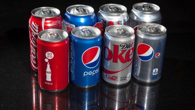 Soda companies pledge to cut calories by 20% by 2050