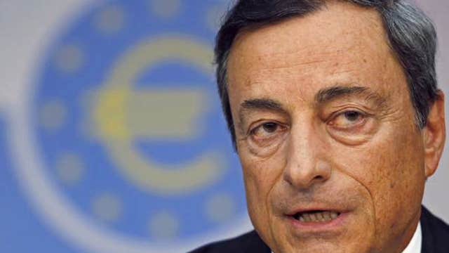 European shares slightly higher on Draghi comments