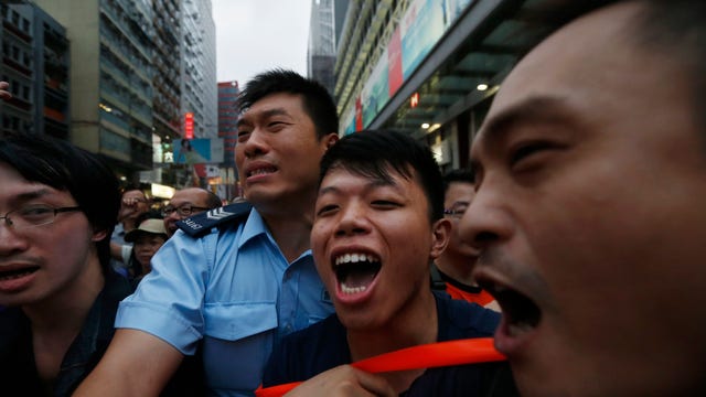 Violence amid Hong Kong protests