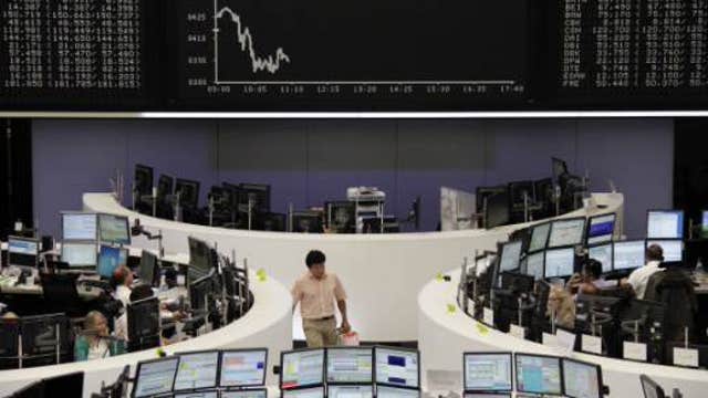 European stocks mostly lower, weak German data weighs