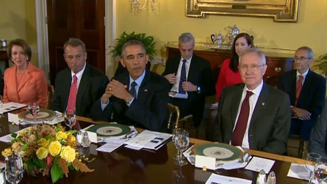 President Obama, Congressional leaders discuss election over lunch
