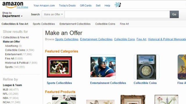 Amazon allowing consumers to haggle over fine art, collectibles