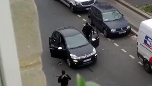 Video shows gunmen in Paris escaping in getaway car