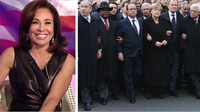 Judge Jeanine: Display of unity among world leaders