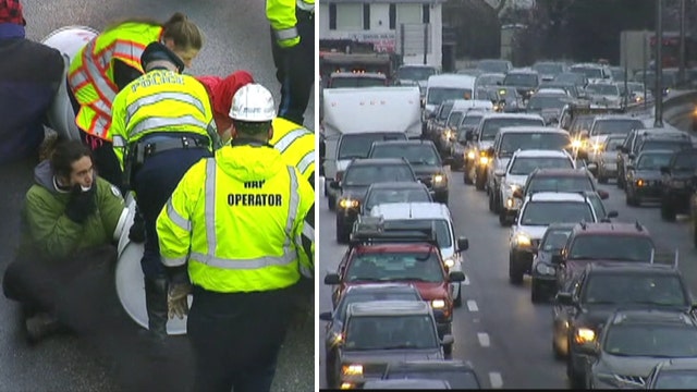 Protesters force highway closures near Boston