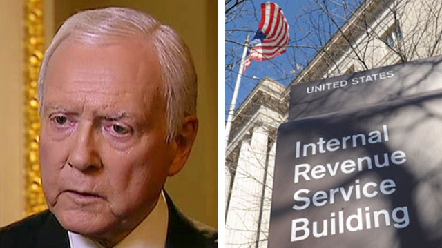 Hatch: 'Have to be 'stupid' not to 'smell rat' in IRS probe