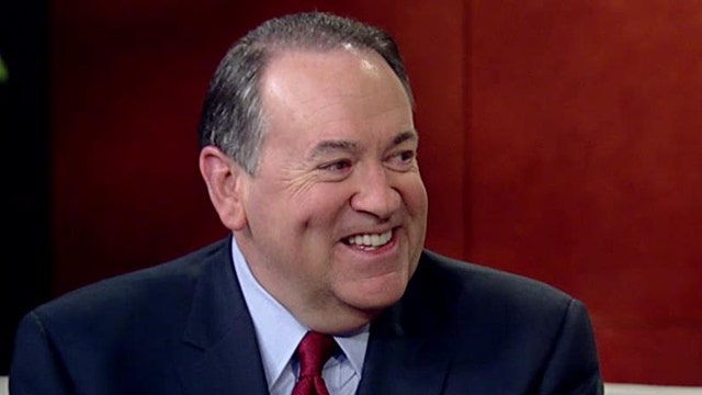 Mike Huckabee reacts to the presidential polls