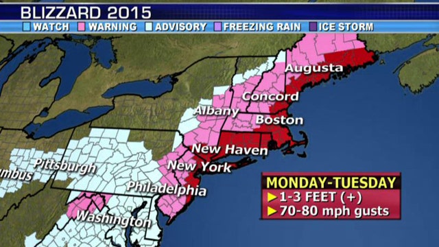 National forecast for Monday, January 26