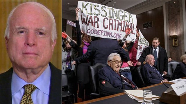 McCain slams protesters trying to 'arrest' Henry Kissinger
